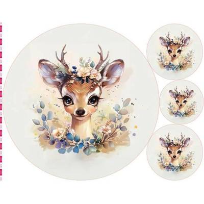 Takoy Panel na podložku na hraní / nepromokavý polyester flowers deer
