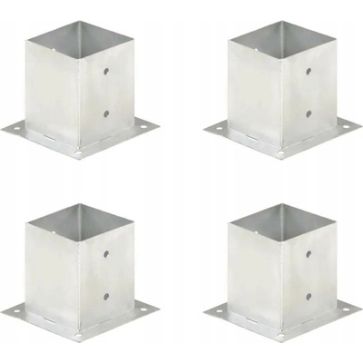 Greatstore Patka na sloupek 4 ks pozinkovaný kov 121 mm