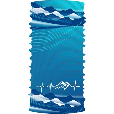 SportCool multifunkčný šál EKG Tatry modrý