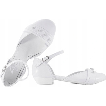 Zarro 2423 dívčí lodičky k prvnímu svatému přijímání bílé