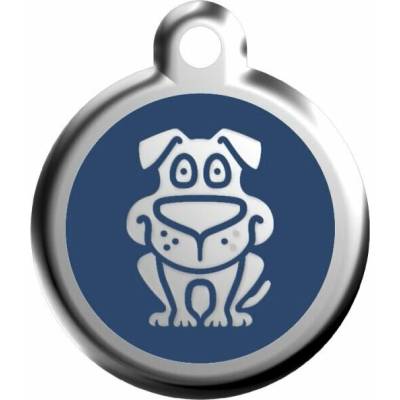 Red Dingo známka Dog Navy Pes modrý L 37 mm – Zboží Dáma