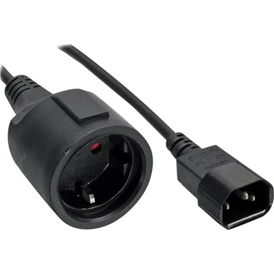 PremiumCord Захранващ кабел, SCHUKO CEE 7/3 - IEC C14, 240V, 10A, F/F, 1m, черен PPU1-03 (PPU1-03)
