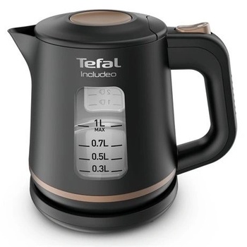 Tefal Includeo 2400 W 1 литър черен електрически чайник (KI533811)