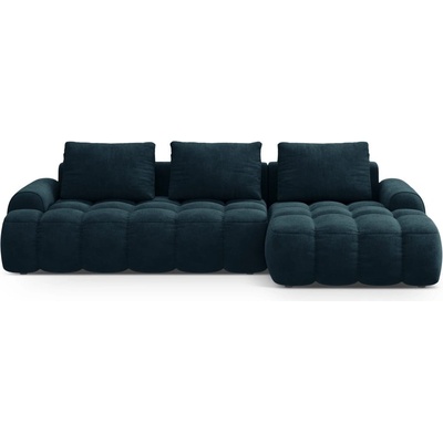 Cosmopolitan Design Кадифен сгъваем/с място за съхранение ъглов диван в петролен цвят (десен ъгъл) Linz - Cosmopolitan Design (COS_RCF_120_F1_LINZ4)