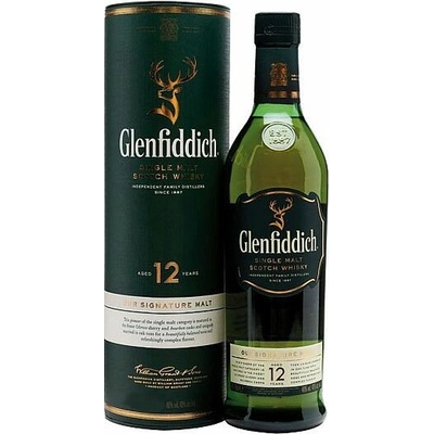 Glenfiddich 12 yo 43 % 1 l (holá láhev)