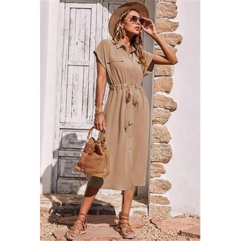 Madmext Дамска рокля с копчета mg1743 - Бежова #394797 (394797_Бежов)