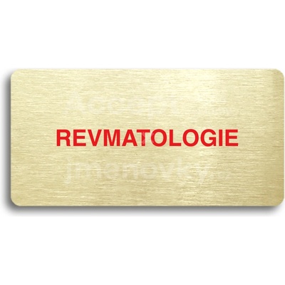 ACCEPT Piktogram REVMATOLOGIE - zlatá tabulka - barevný tisk bez rámečku