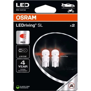 OSRAM LEDriving SL RED 2BL W5W 0.6W