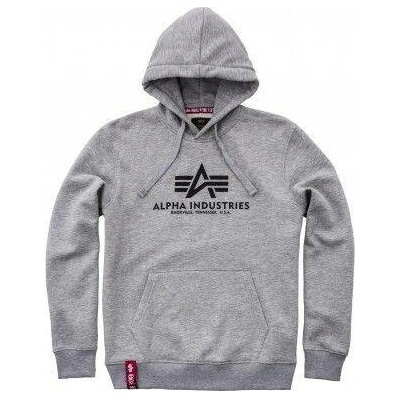 Alpha Industries mikina Basic Hoody šedá
