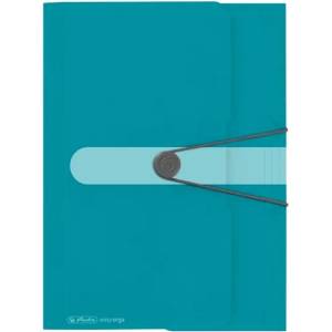 Herlitz Color Blocking A4 PP carib. turquoise гумена папка 50015900 (50015900)
