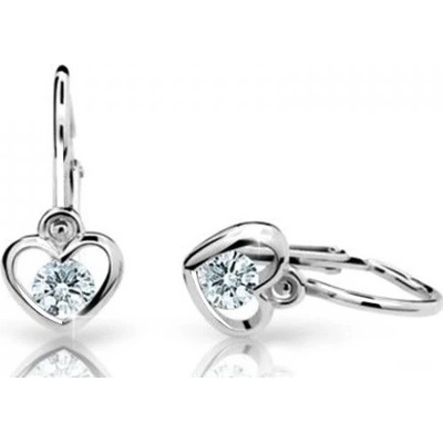 Cutie Diamonds dětské náušnice Srdíčka z bílého zlata s brilianty DC1943-10-10-X-2