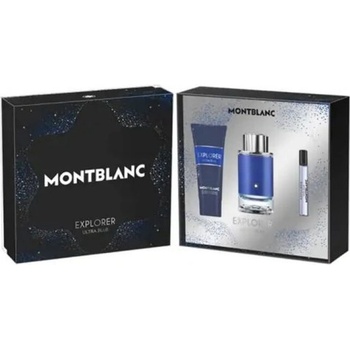 Mont Blanc Explorer Ultra Blue - Подаръчен комплект за мъже 100мл парфюм EDP + 7.5мл парфюм EDP + 100 мл душ гел