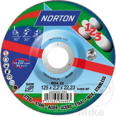 Norton trennscheibe 115X2.2MM gekröpft Norton 1-2-3 Norton