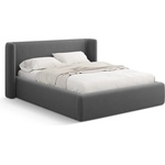 Windsor & Co Сиво двойно легло 200x200 cm тапицирано с място за съхранение с включена подматрачна рамка Jason - Windsor & Co Sofas (WIN_BF200_51_F1_JASON5)