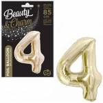 GoDan Foil balloon number 4 champagne