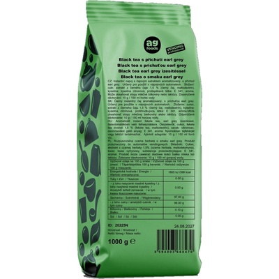 AG Foods Black tea s příchutí earl grey 1000 g