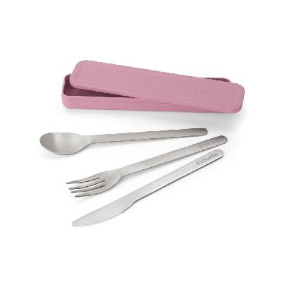 Комплект прибори за хранене Brabantia Make&Take 3 части, Lilac Pink