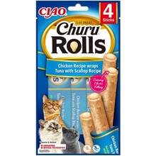 Churu Cat Rolls Chicken wraps&Tuna Scallop cr. 4 x 10 g