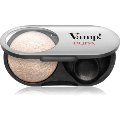 PUPA Vamp! Radiant Baked Eyeshadow дълготрайни сенки за очи с блясък цвят 201 - Sparkling Gold 1 гр