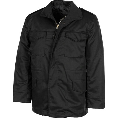 Bunda MFH Americká poľná M65 s oddeliteľnou prešívanou podšívkou čierna