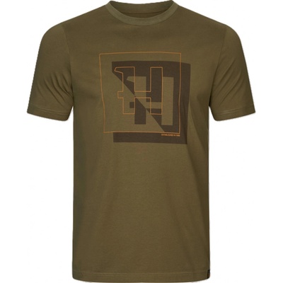 Tričko Härkila Seeland H-logo Dark olive – Zboží Dáma