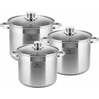 Sada hrnců pro plynové a indukční sporáky 6 ks Ø18/20/22 cm, KINGHoff