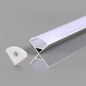 OPTONICA АЛУМИНИЕВ ПРОФИЛ ЪГЪЛ ЗА LED ЛЕНТА СИВ L=2m 16x16x10.5mm (5150)
