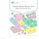 Dalprint Wooden pastel buttons 30pcs