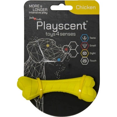 Jack and Vanilla Playscent kost Chicken, žlutá, 11 cm
