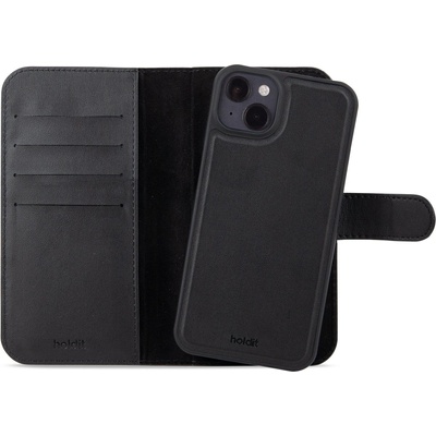 Holdit Гръб Калъф Holdit WalletCase MagnetPlus за iphone 15 Plus - Черен