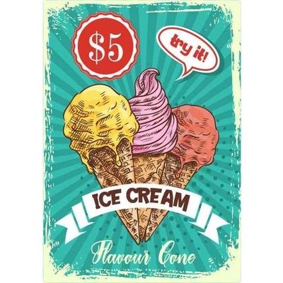 Ceduľa Restaurant Menu - Ice Cream