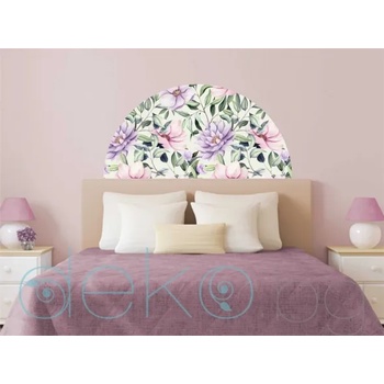 Image 1 of Стикер полукръг в розово, лилаво и бледо зелено (4175)