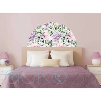 Стикер полукръг в розово, лилаво и бледо зелено (4175)