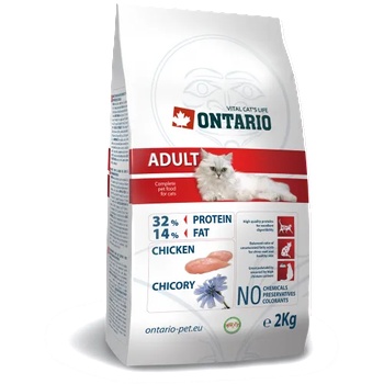 ONTARIO Adult Chicken cat food - суха храна за котки над 1 година с пилешко месо 2 кг, Чехия 213-0027