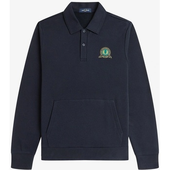 Fred Perry Блуза Fred Perry Men's Badge Collar Ribbed Crew Sweatshirt - Navy 608