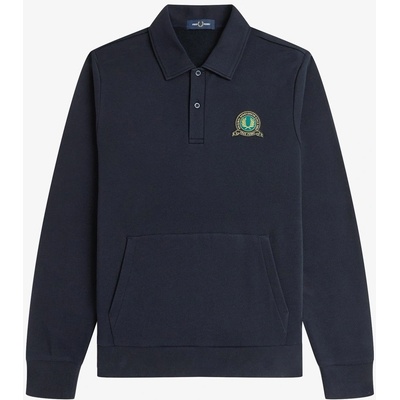 Fred Perry Блуза Fred Perry Men's Badge Collar Ribbed Crew Sweatshirt - Navy 608