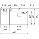 Image 1 of Franke Box Center BWX 220/620-54-27 (127.0538.260)
