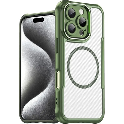 HQWear Кейс Leading Series, с MagSafe за iPhone 16 Pro Max, зелен (Leading series MagSafe Iphone 16 Pro Max green)