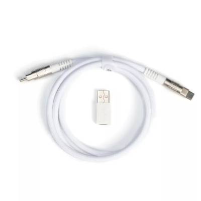 Кабел за клавиатура Keychron Double-Sleeved Geek - White (ACC-CAB-20)
