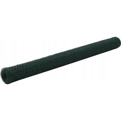 vidaXL Pletivo ke kurníku ocel PVC vrstva 25 x 1,5 m zelené