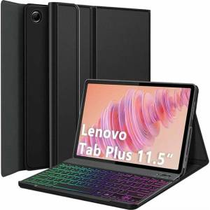 GKK Калъф с Клавиатура за Lenovo Tab Plus 11.5" TB351FU, Bluetooth Keyboard Case, Черен (5966150014681)