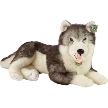 Rappa Плюшена играчка Rappa Еко приятели - Сибирско хъски, 60 cm, лежащо (241138)