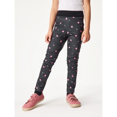 Dětské softshellové kalhoty s fleecem pružné Sporty, Květiny