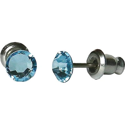 JSB Swarovski Elements s broušeným krystalem tvar tečka světle modré 713907 aqua