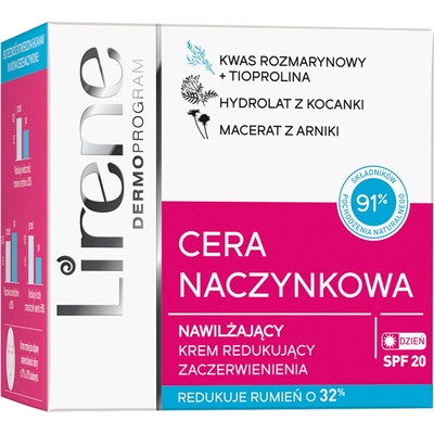 Lirene Face Cream denný hydratačný krém pre citlivú pleť so začervenaním 50 ml