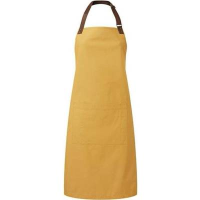 Premier Workwear Pracovní zástěra s kapsou za krk PR144 Mustard Pantone 7405 72x86cm