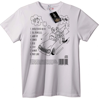 NOONEBRAND Тениска Счупена банда плейлист - 6XL, Black