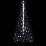 vidaXL LED коледна елха 570 светодиода студено бяло 399 см (4016441)