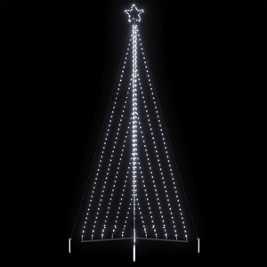 vidaXL LED коледна елха 570 светодиода студено бяло 399 см (4016441)