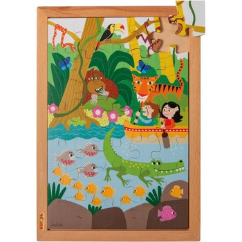 Image 1 of Educo В джунглата - Дървен пъзел Educo от серията "Над и под (E523374)